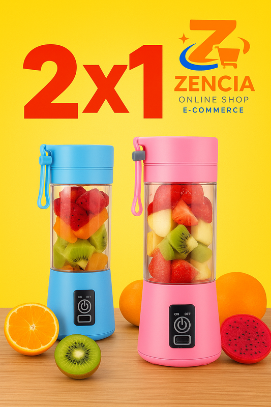 Promo 2x1 licuadora Juicer portátil recargable